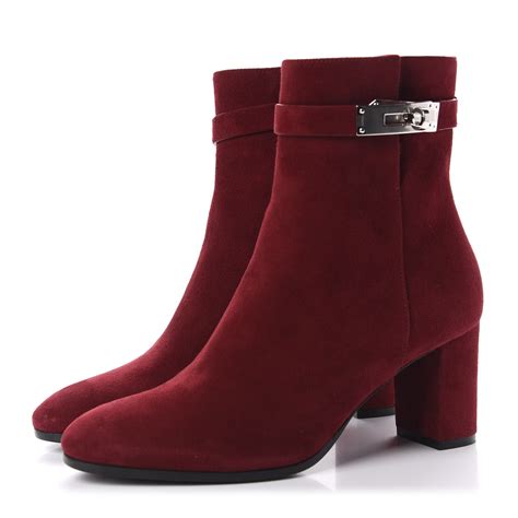 Hermès Saint Germain Ankle Suede Boots 